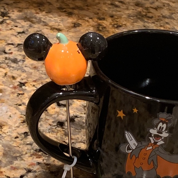 Disney Happy Halloween Mug with Mickey Pumpkin Stirrer - Picture 9 of 12